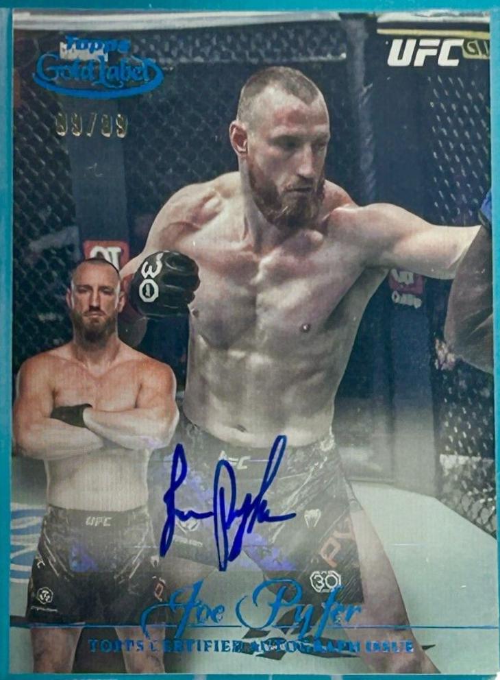 Joe Pyfer 2024 Topps Gold Label UFC Gold Label Autographs #GLA-JPY Blue