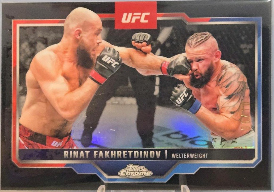 Rinat Fakhretdinov 2025 Topps Chrome UFC Base #131 Black Refractor