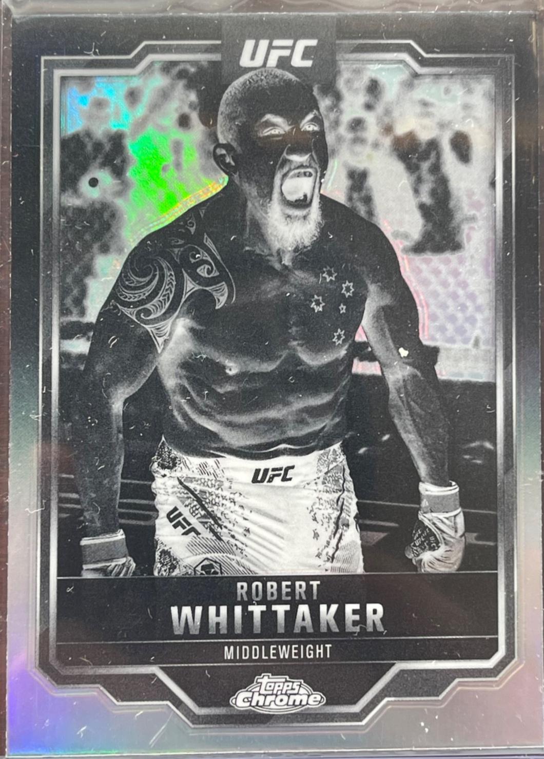 Robert Whittaker 2025 Topps Chrome UFC Base #78 Negative Refractor