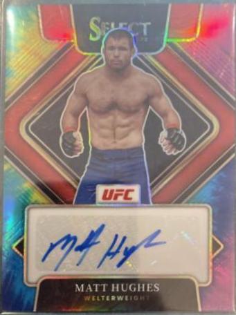 Matt Hughes 2022 Panini Select UFC Signatures #11 Tie Dye