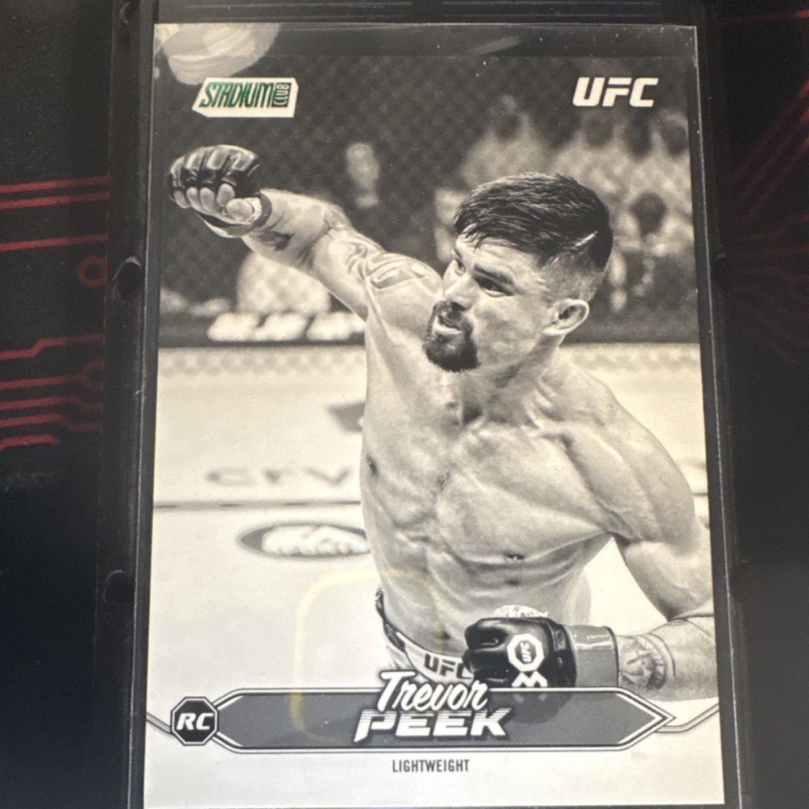 Trevor Peek 2025 Topps Stadium Club UFC Base #120 Black & White