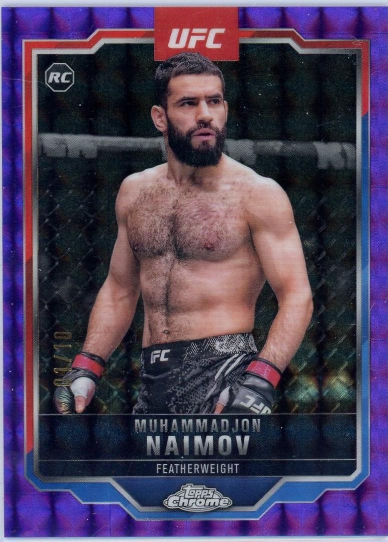 Muhammadjon Naimov 2025 Topps Chrome UFC Base #45 Purple Geometric Refractor