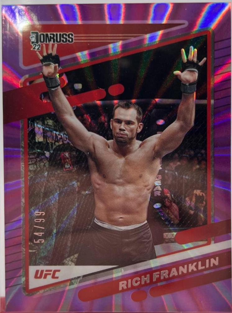 Rich Franklin 2022 Panini Donruss UFC Base #190 Purple Laser