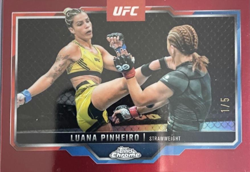 Luana Pinheiro 2025 Topps Chrome UFC Base #178 Red Refractor