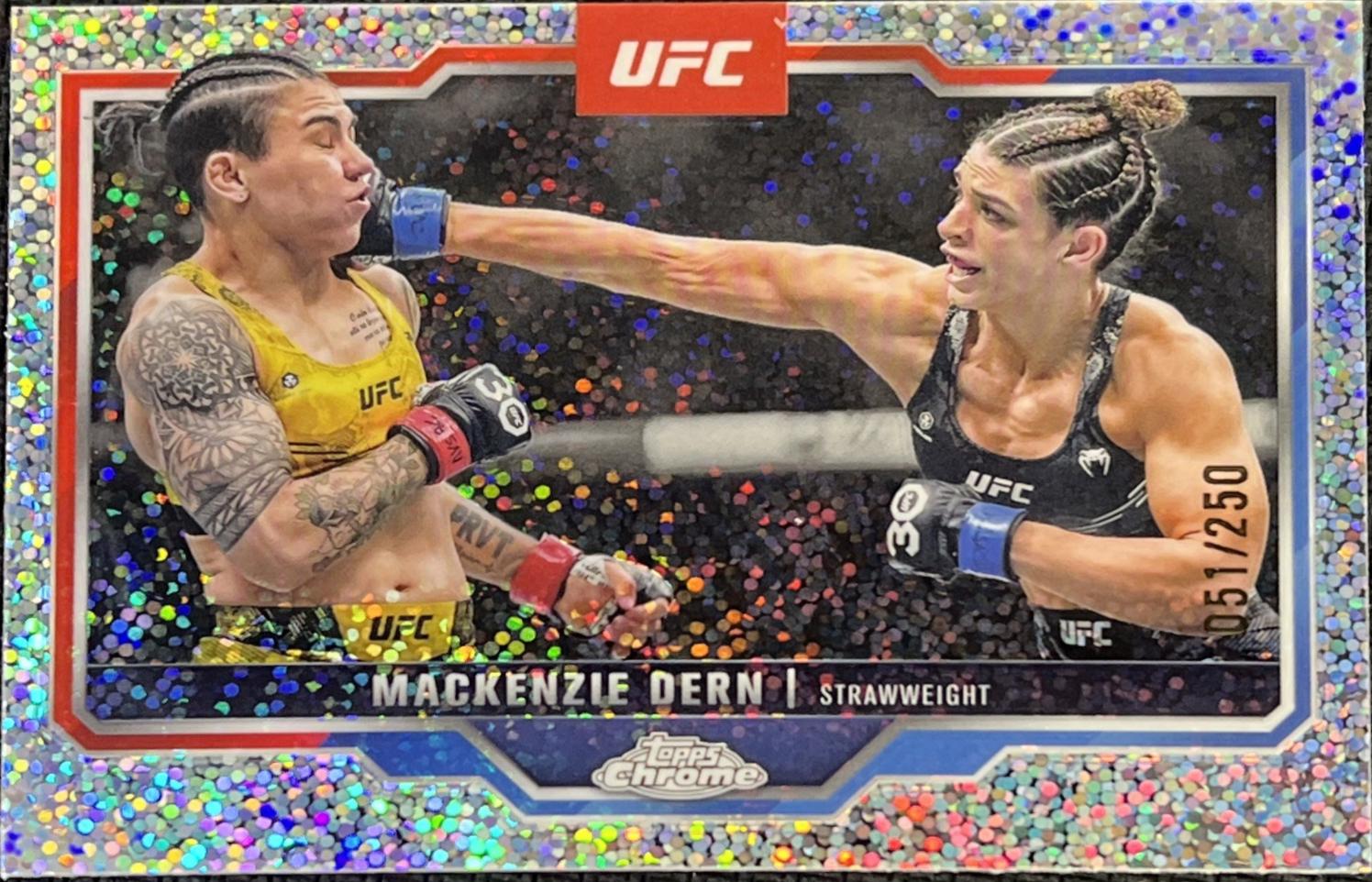 Mackenzie Dern 2025 Topps Chrome UFC Base #183 Speckle Refractor