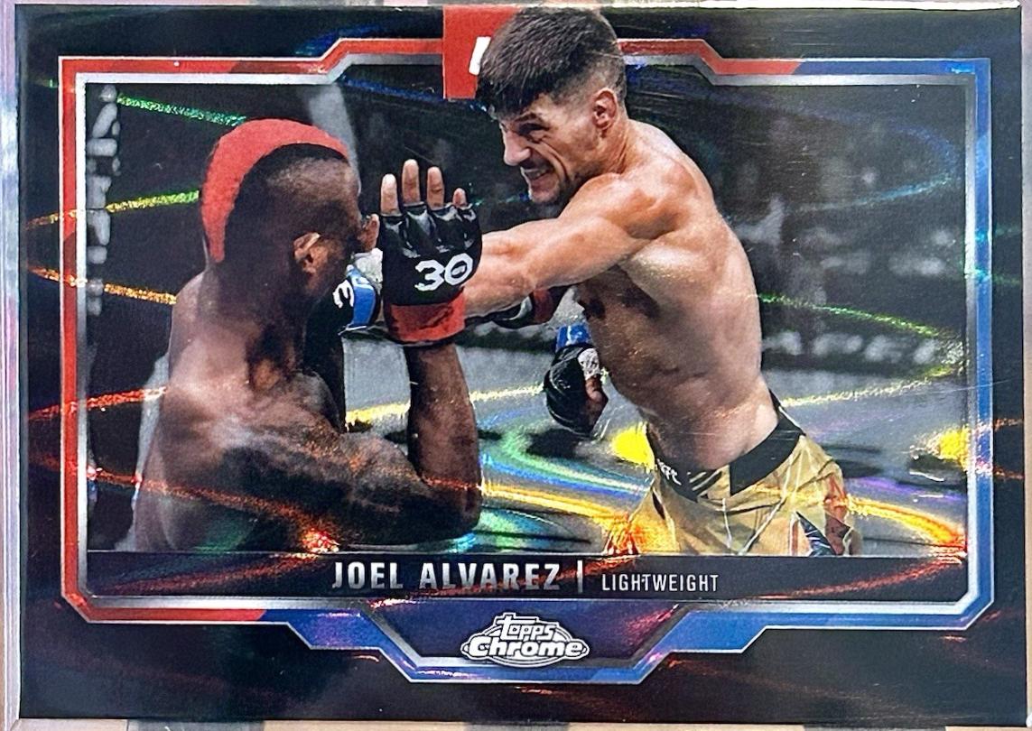 Joel Alvarez 2025 Topps Chrome UFC Base #65 Black Geometric Refractor