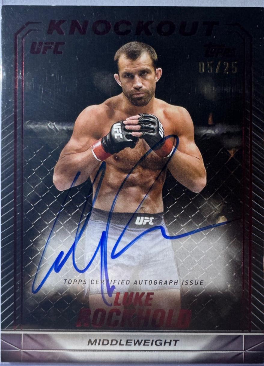 Luke Rockhold 2024 Topps Knockout UFC Knockout Autographs #KNA-LRD Gold