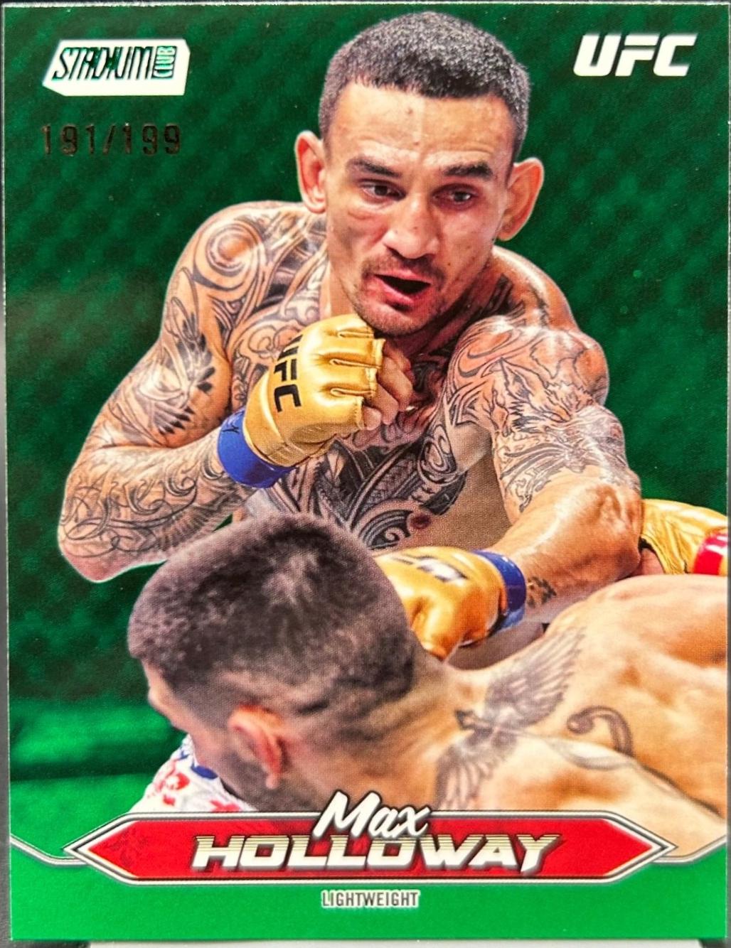 Max Holloway 2025 Topps Stadium Club UFC Base #10 Green