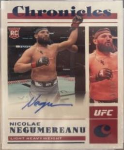 Nicolae Negumereanu 2023 Panini Chronicles UFC Chronicles Signatures #CS-NNG Blue