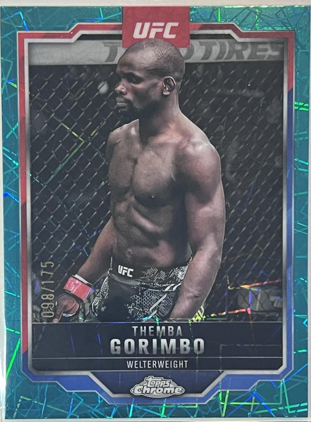 Themba Gorimbo 2025 Topps Chrome UFC Base #164 Teal Lazer Refractor