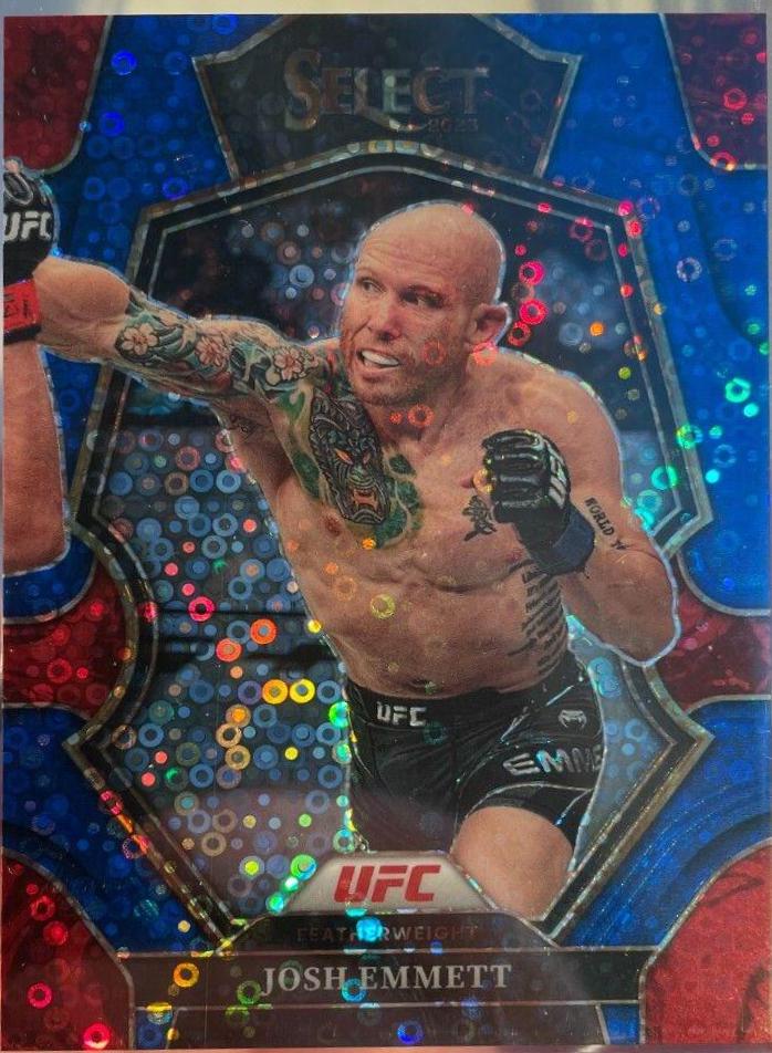 Josh Emmett 2023 Panini Select UFC Premier Level #174 Blue Disco