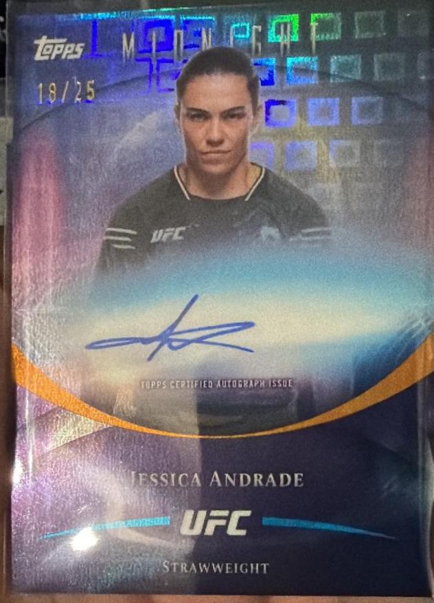 Jessica Andrade 2026 Topps Midnight UFC Base Autographs #BAV-JA Dusk