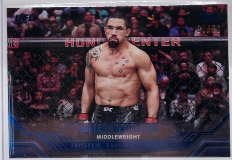 Robert Whittaker 2024 Topps Knockout UFC Inside the Octagon #ITO-16 Blue