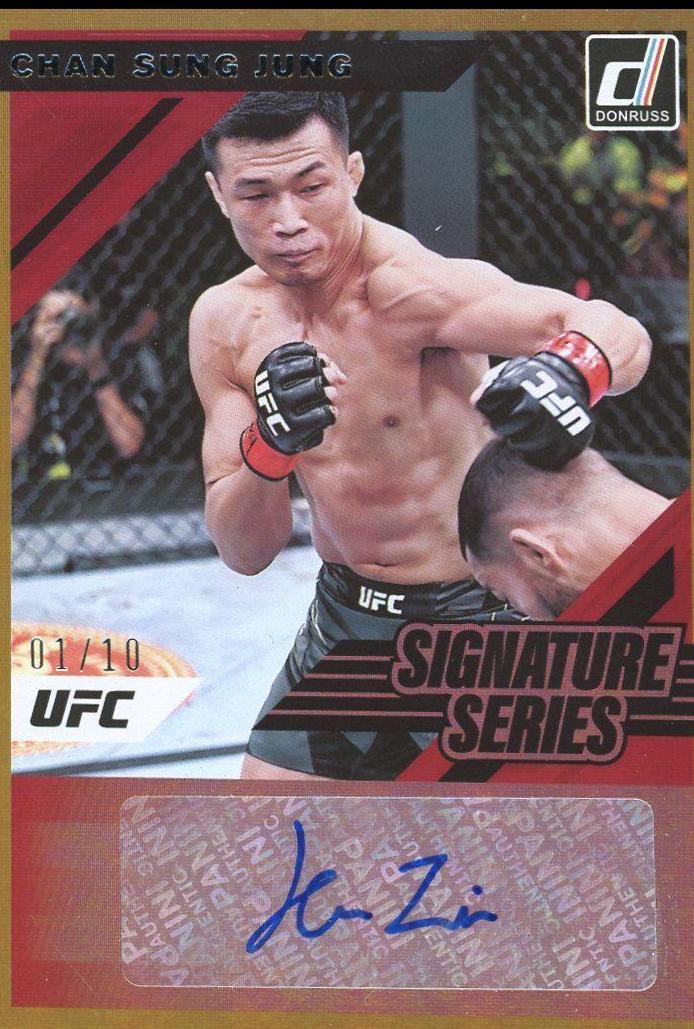 Chan Sung Jung 2022 Panini Donruss UFC Signature Series #66 Gold