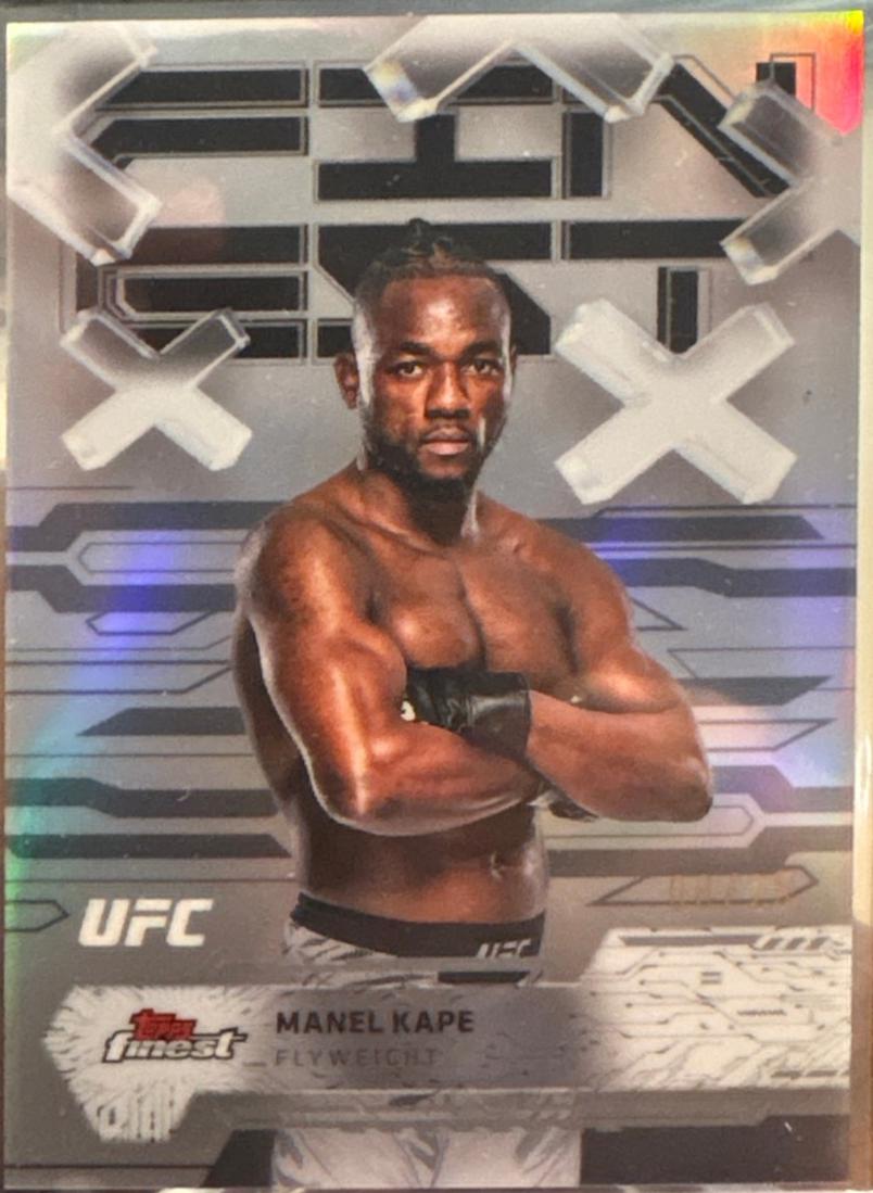Manel Kape 2025 Topps Finest UFC Base Common #30 Black Refractor