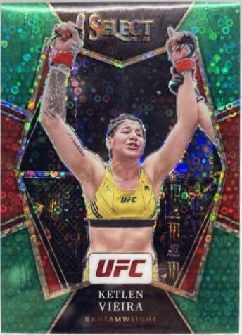 Ketlen Vieira 2022 Panini Select UFC Premier Level #176 Green Disco