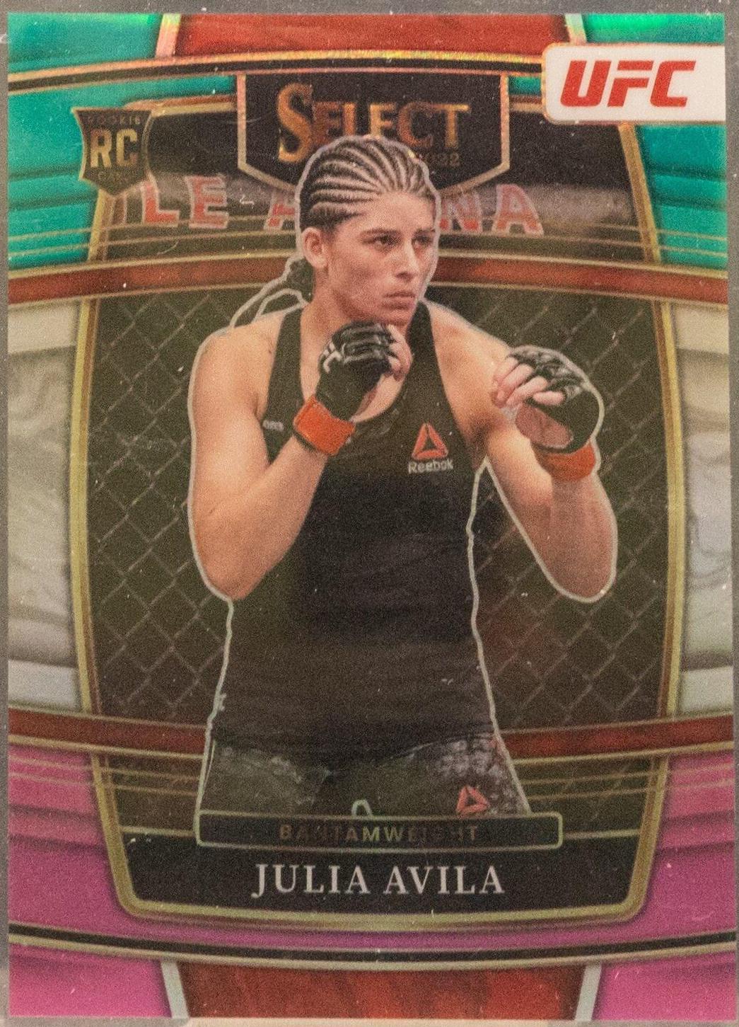 Julia Avila 2022 Panini Select UFC Concourse #91 Teal and Pink