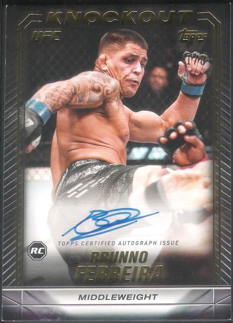 Brunno Ferreira 2024 Topps Knockout UFC Knockout Autographs #KNA-BFA Gold