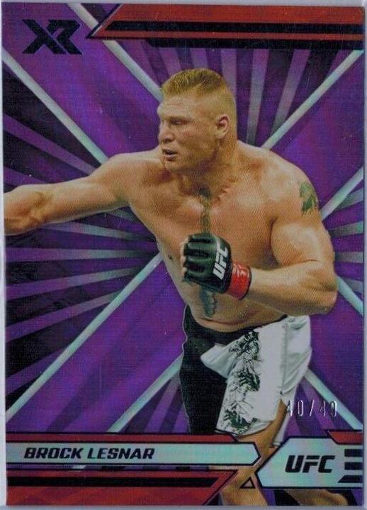 Brock Lesnar 2022 Panini Chronicles UFC Base XR #283 Purple