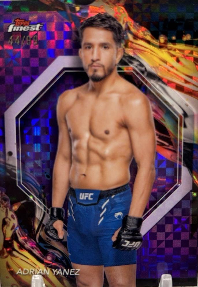 Adrian Yanez 2024 Topps Finest UFC Base Uncommon #143 Purple Checkerboard Refractor
