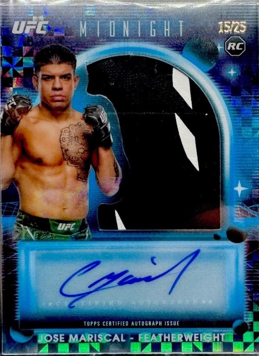Jose Mariscal 2025 Topps Midnight UFC Rookie Relic Autographs #RRA-CM Black Light