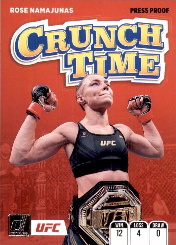 Rose Namajunas 2022 Panini Donruss UFC Crunch Time #7 Press Proof