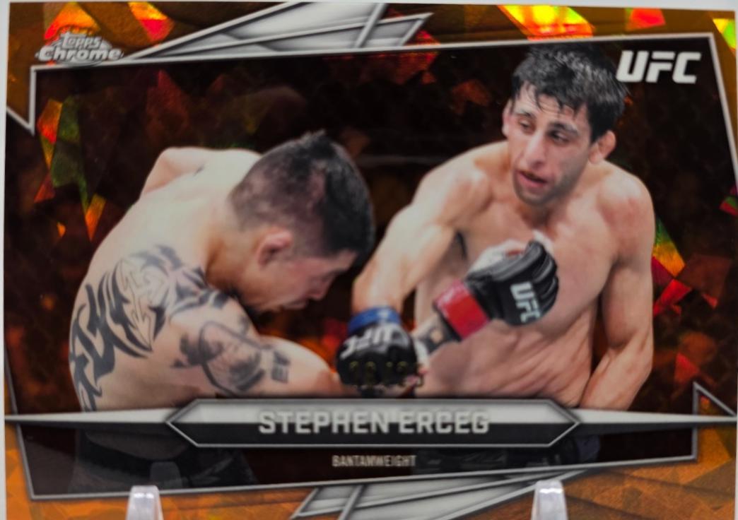 Stephen Erceg 2026 Topps Chrome UFC Base #186 Orange Refractor