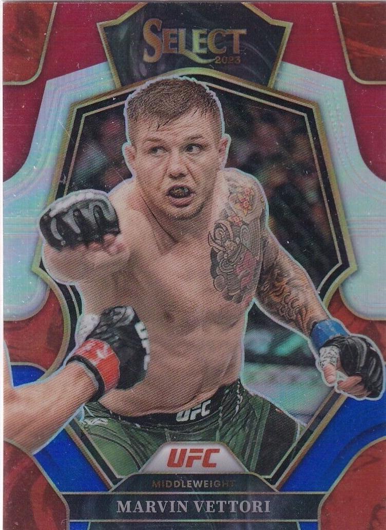 Marvin Vettori 2023 Panini Select UFC Premier Level #176 Red Blue Prizm