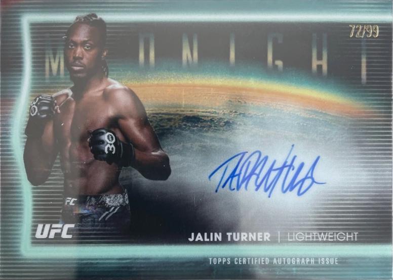 Jalin Turner 2025 Topps Midnight UFC Horizon Signatures #HNS-JT Twilight