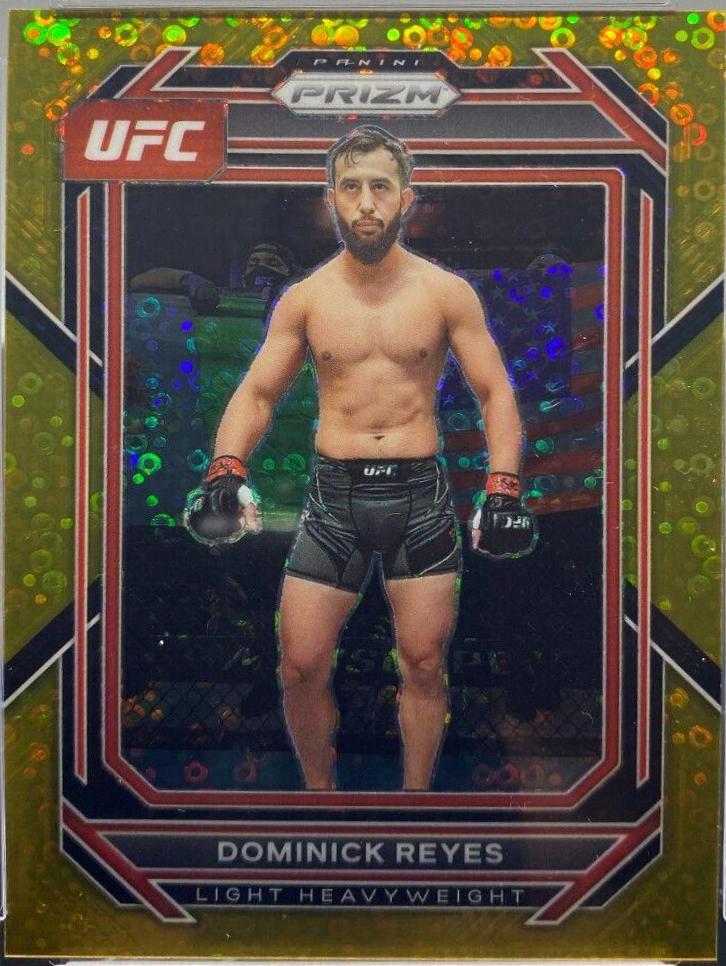 Dominick Reyes 2023 Panini Prizm Under Card UFC Base #185 Gold
