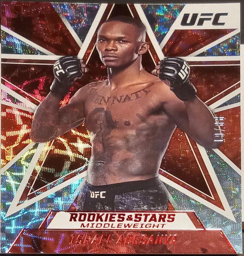 Israel Adesanya 2021 Panini Chronicles UFC Base Rookies and Stars #87 Asia Red