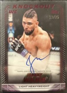 Johnny Walker 2024 Topps Knockout UFC Knockout Autographs #KNA-JWR Red