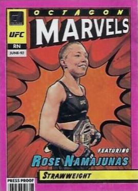 Rose Namajunas 2022 Panini Donruss UFC Octagon Marvels #9 Pink
