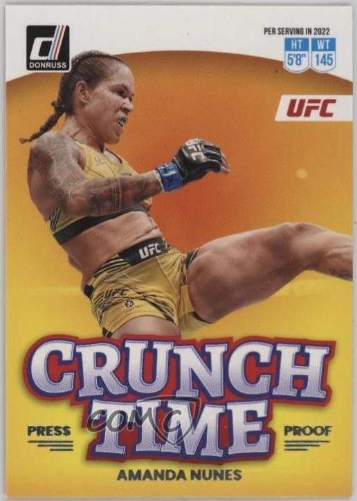 Amanda Nunes 2023 Panini Donruss UFC Crunch Time #16 Press Proof Silver