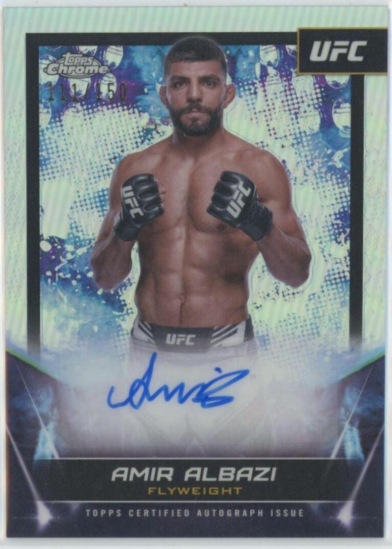 Amir Albazi 2024 Topps Chrome UFC UFC Signatures #FNA-AAL Refractor