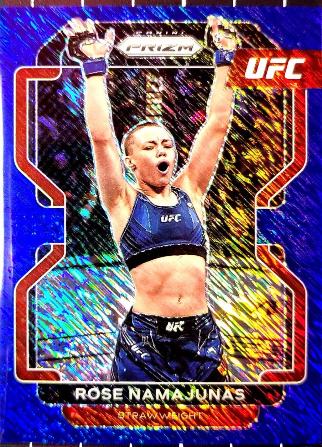 Rose Namajunas 2022 Panini Prizm UFC Base #142 Blue Shimmer