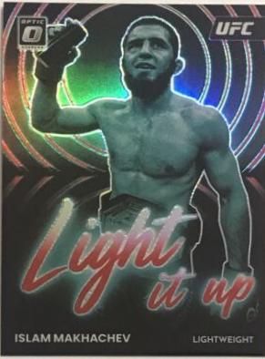 Islam Makhachev 2023 Panini Donruss Optic UFC Light It Up #7 Red