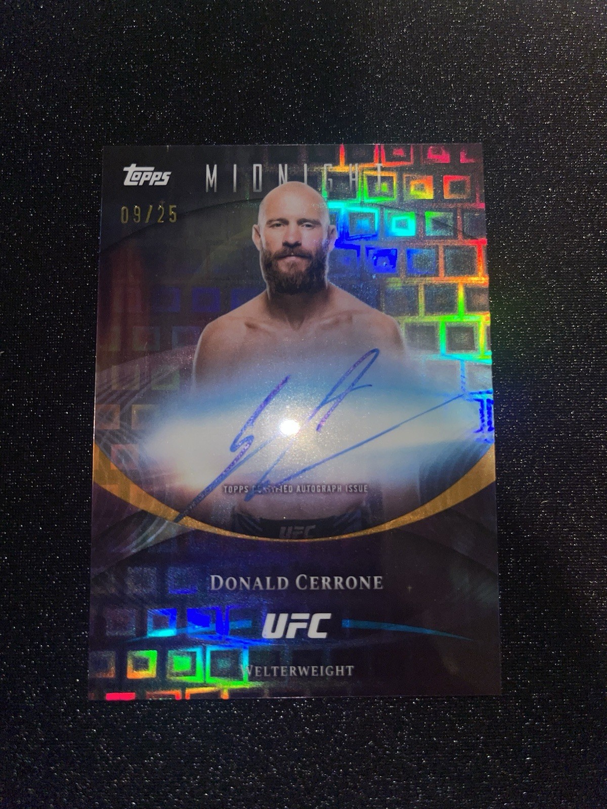 Donald Cerrone 2026 Topps Midnight UFC Base Autographs #BAV-DE Black Light