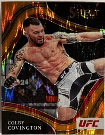 Colby Covington 2022 Panini Select UFC Octagonside #227 Orange Flash