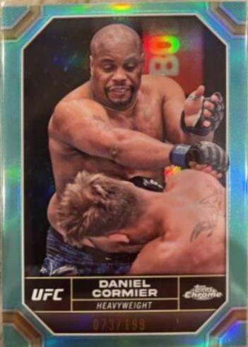 Daniel Cormier 2024 Topps Chrome UFC Base #56 Aqua Refractor