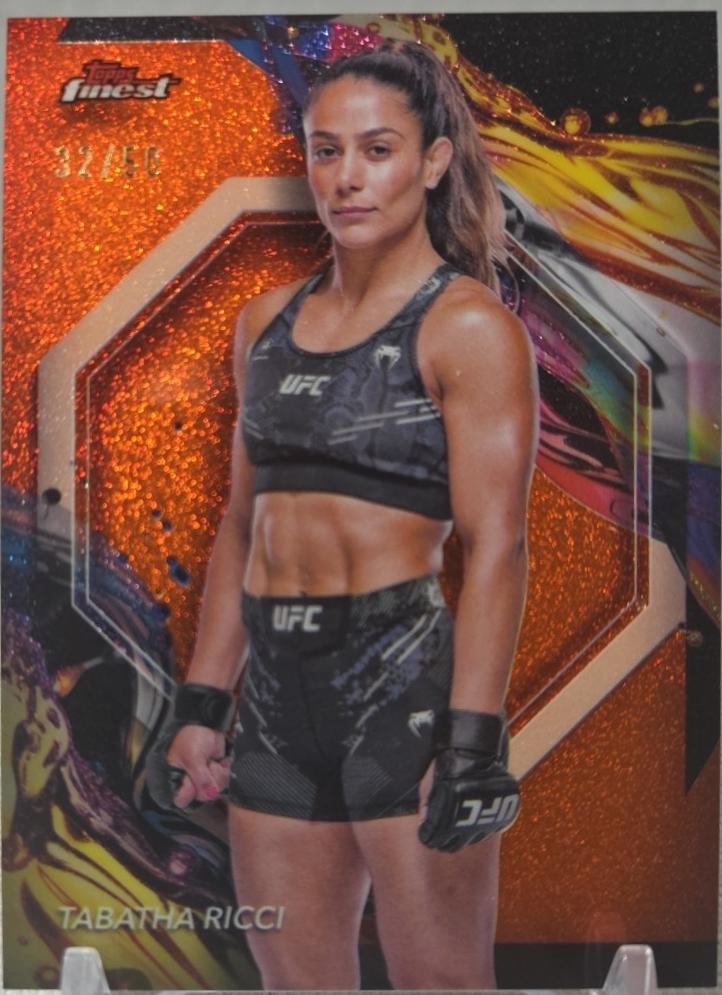 Tabatha Ricci 2024 Topps Finest UFC Base Uncommon #176 Tangerine Glitter Refractor