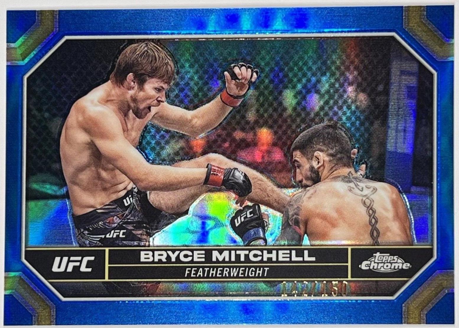 Bryce Mitchell 2024 Topps Chrome UFC Base #36 Blue Refractor