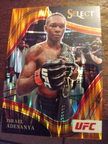 Israel Adesanya 2022 Panini Select UFC Octagonside #229 Orange Flash