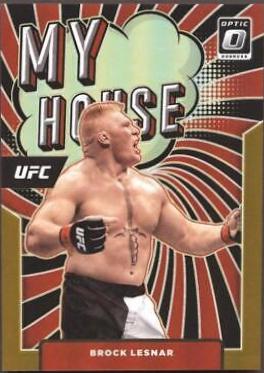 Brock Lesnar 2022 Panini Donruss Optic UFC My House #21 Gold
