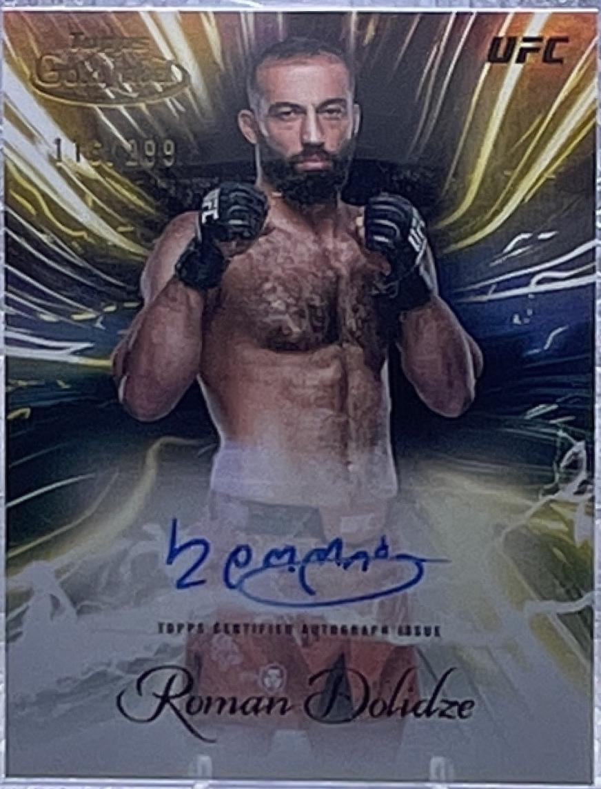 Roman Dolidze 2024 Topps Gold Label UFC Surging Signatures #SGS-ROD Blue