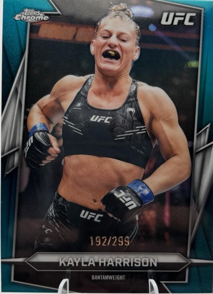 Kayla Harrison 2026 Topps Chrome UFC Base #55 Teal Refractor