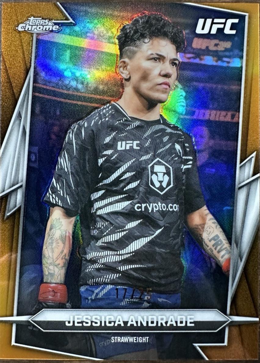 Jessica Andrade 2026 Topps Chrome UFC Base #138 Orange Refractor