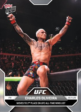 Charles Oliveira Topps Now UFC Base #34 Black Foil