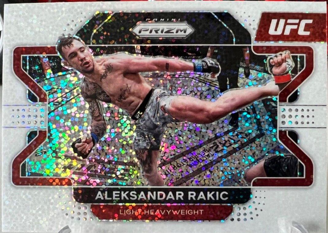Aleksandar Rakic 2022 Panini Prizm UFC Base #15 White Sparkle