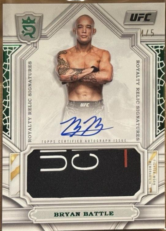 Bryan Battle 2024 Topps Royalty UFC Royalty Relic Signatures #RYS-BBE Blue
